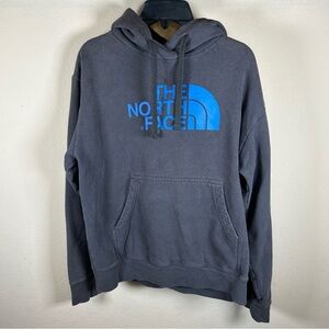 The North Face Men's Hoodie Half Dome Size Small Stone Gray Blue Logo Pullover
